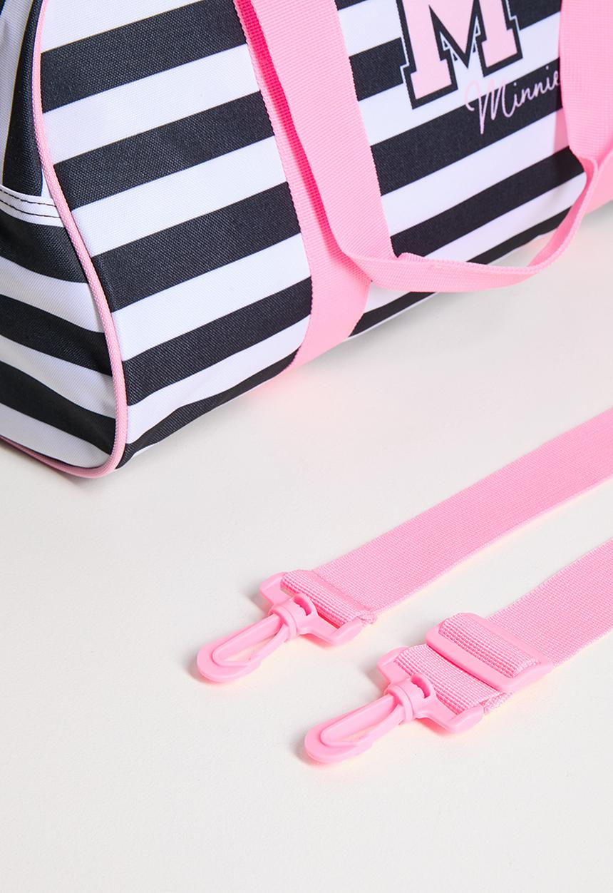 Pop Candy - Minnie Striped Duffle - pink/black stripe