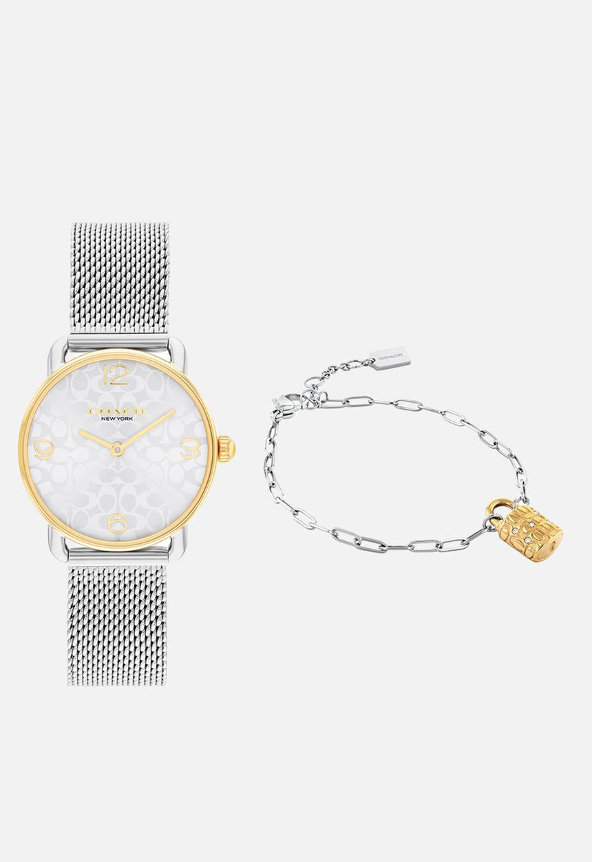 Coach - Elliot Watch & Bracelet Gift Set 14000115CH - Silver