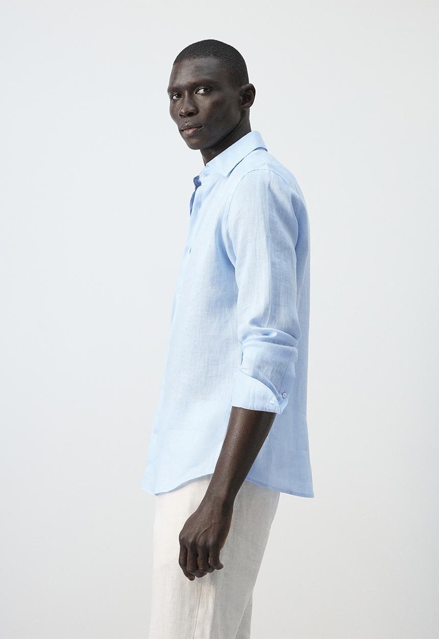 MANGO - Shirt Tucan - Sky Blue