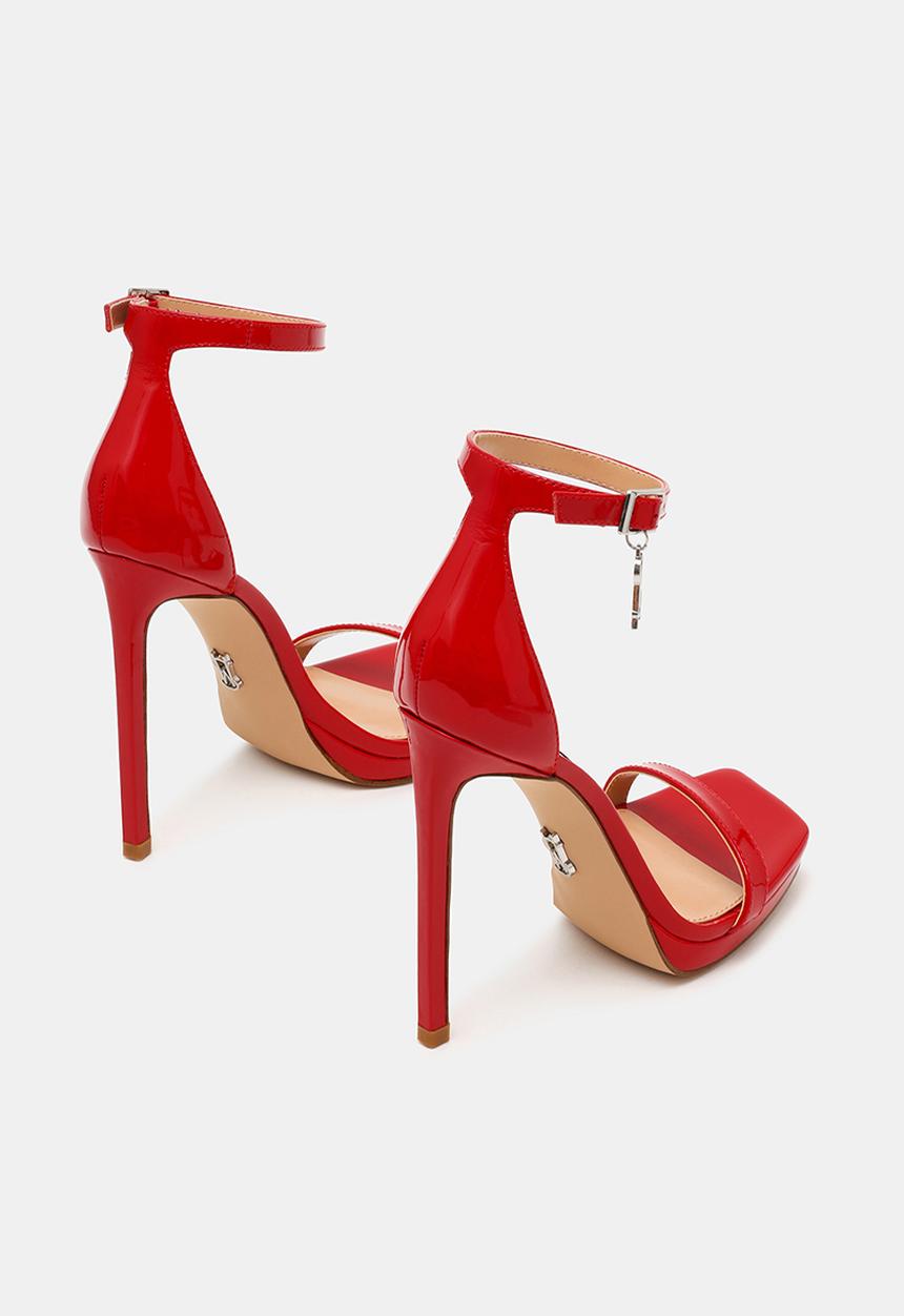 Steve Madden - Iridessa open toe ankle strap - red patent