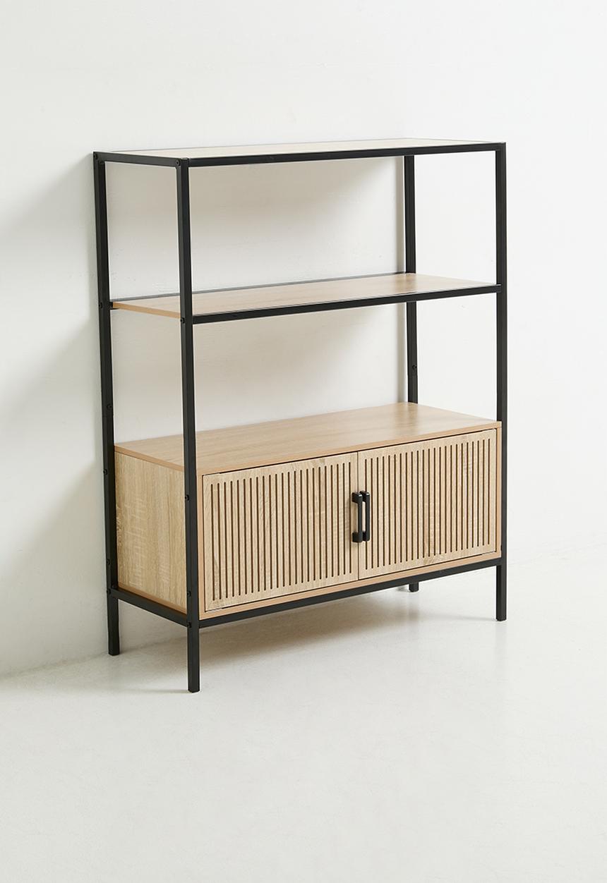 H&S - Fluted shelf - black/natural