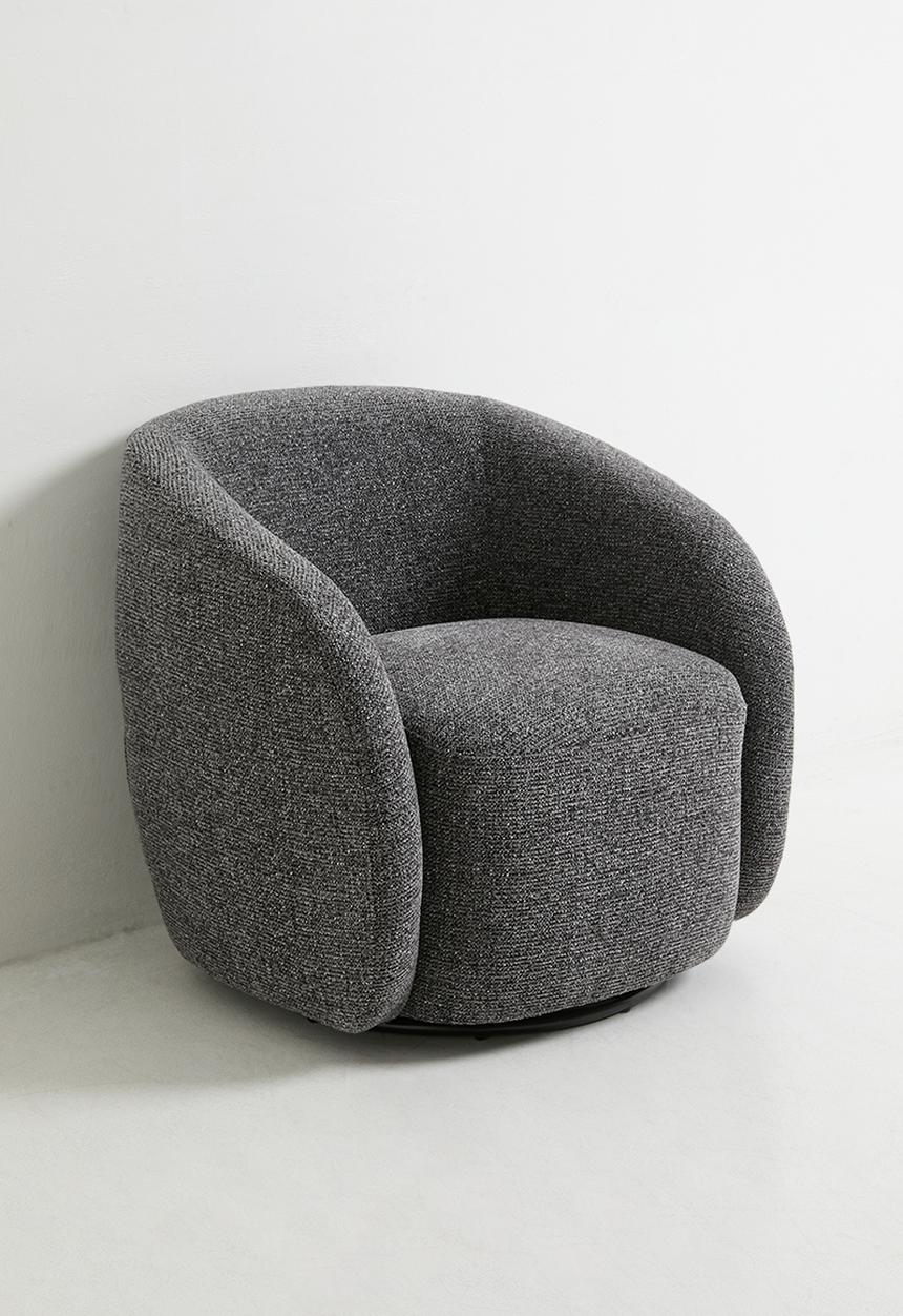 Sixth Floor - Verona Swivel Chair - Charcoal
