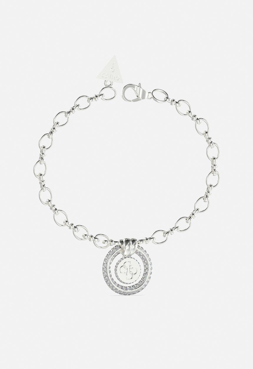 GUESS - Ladies Knot You4G Logo Knot Chain Bracelet - Silver