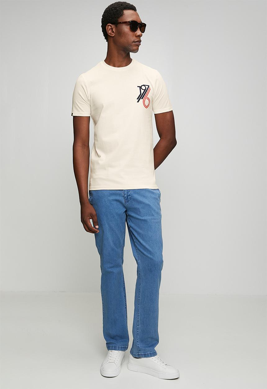 POLO - Mens 1976 graphic short sleeve T-shirt - white