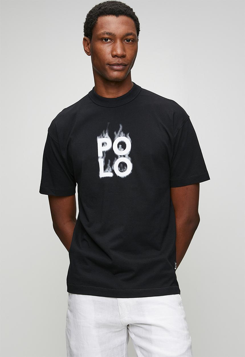 POLO - Mens pjc flame graphic tee - black