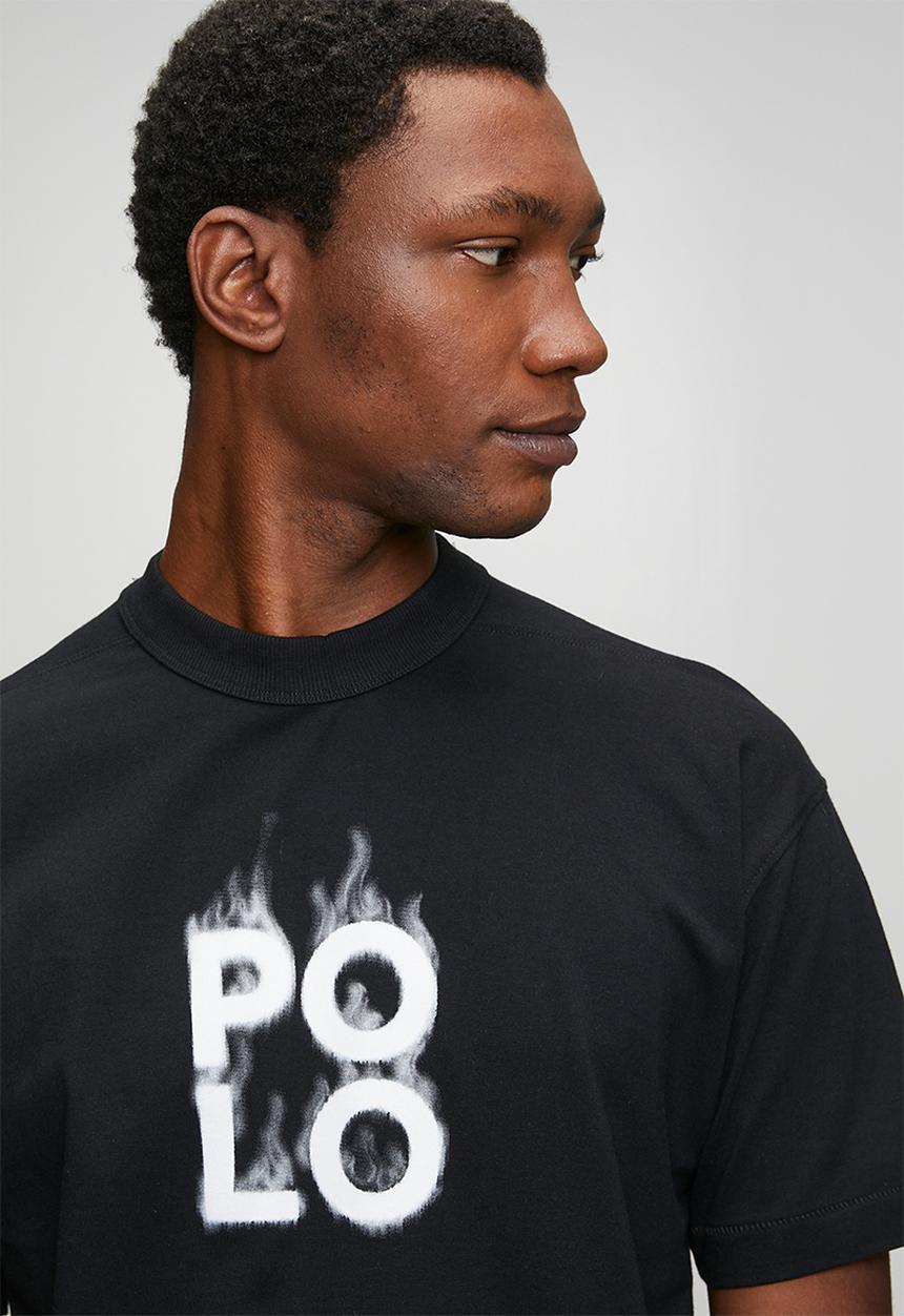 POLO - Mens pjc flame graphic tee - black