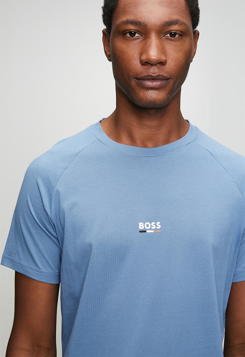 BOSS - T-Shirt RN Slim Fit - Light/Pastel Blue
