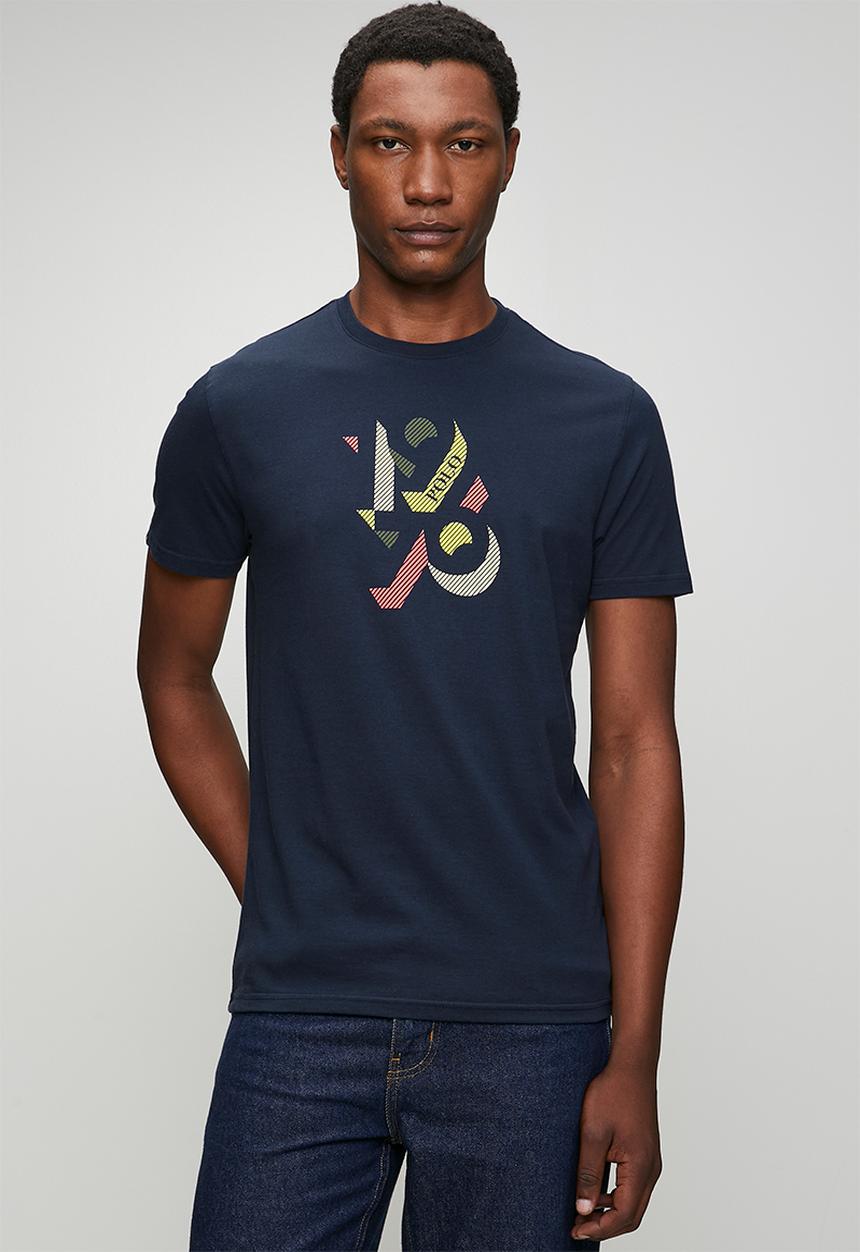 POLO - Mens logo printed  short sleeve T-shirt - navy