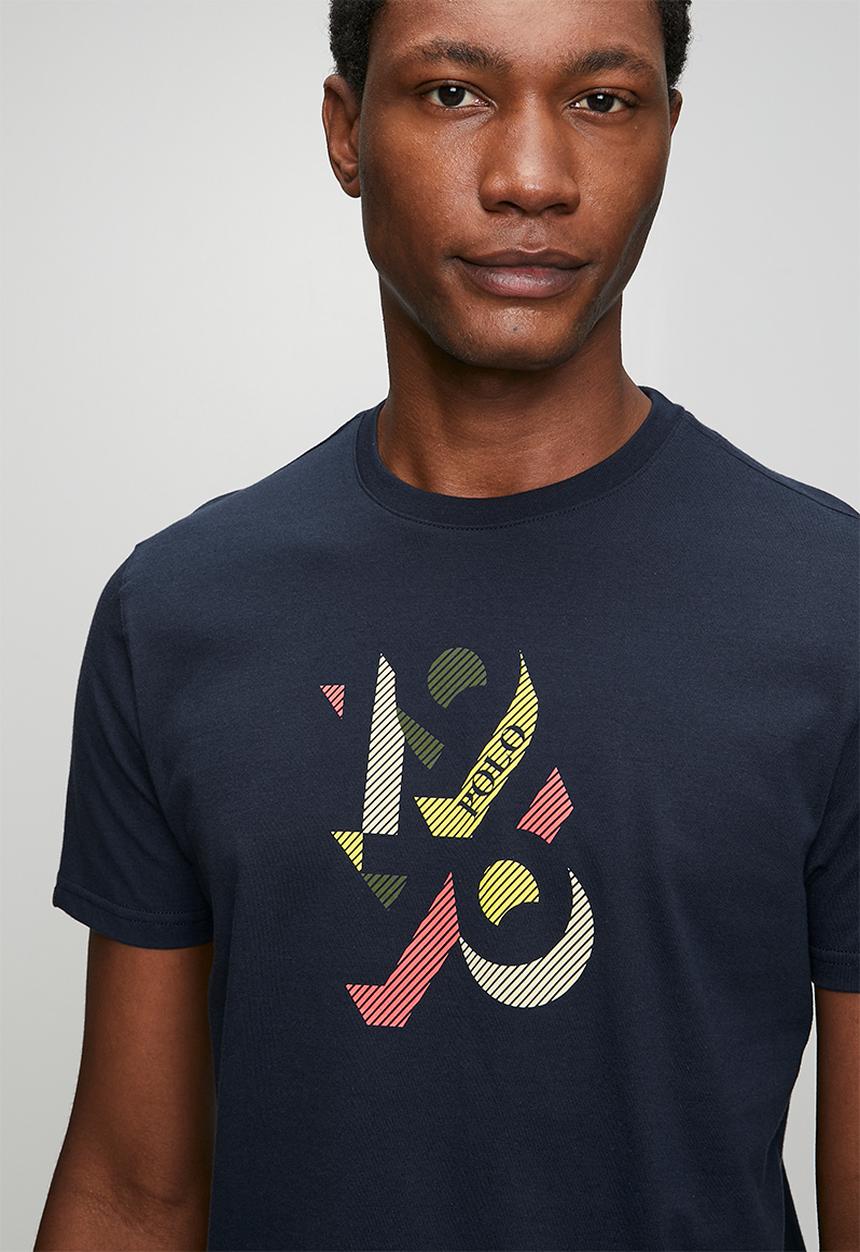 POLO - Mens logo printed  short sleeve T-shirt - navy