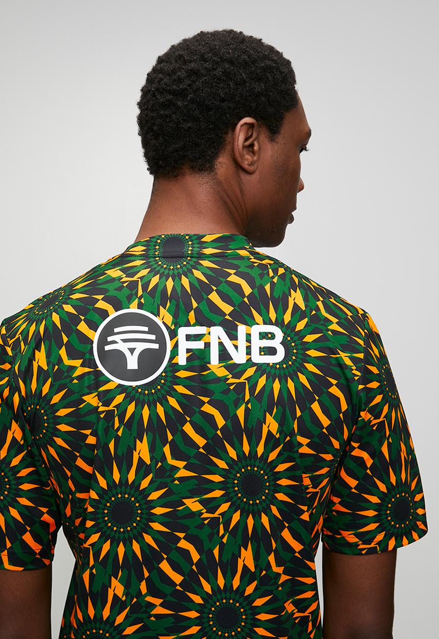 Nike - Springboks  Pre-Match Top  -Black/University Gold/Gorge Green/White