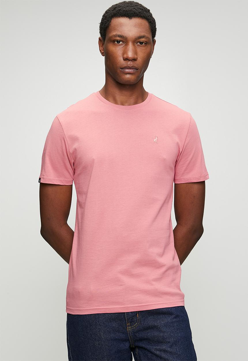 POLO - Mens essential crew neck short sleeve tee - Pink