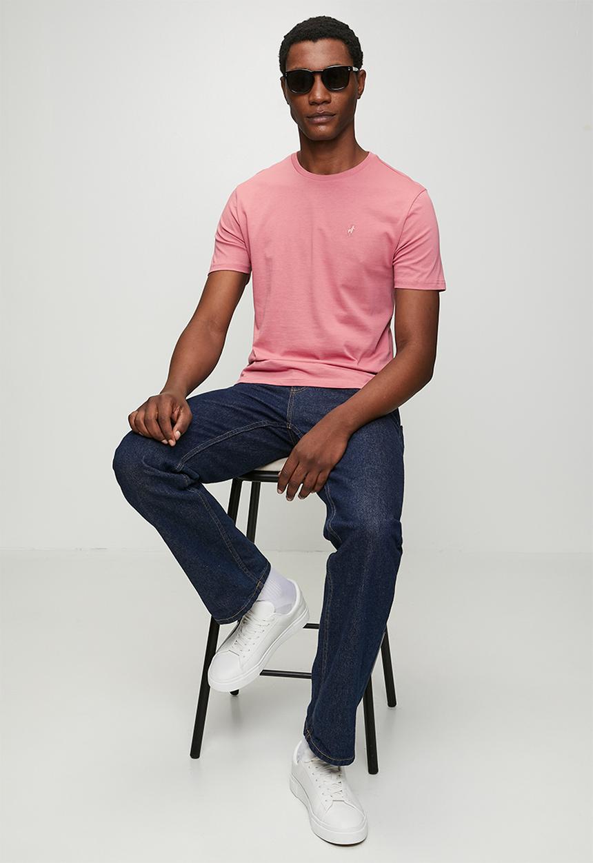 POLO - Mens essential crew neck short sleeve tee - Pink
