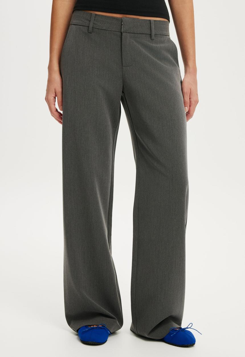 Cotton On - Saskia Suiting Pant - Charcoal Marle