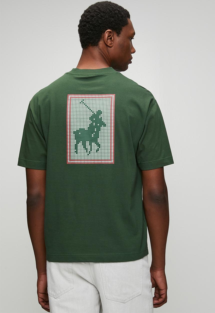 POLO - Mens pjc pixel logo tee - green