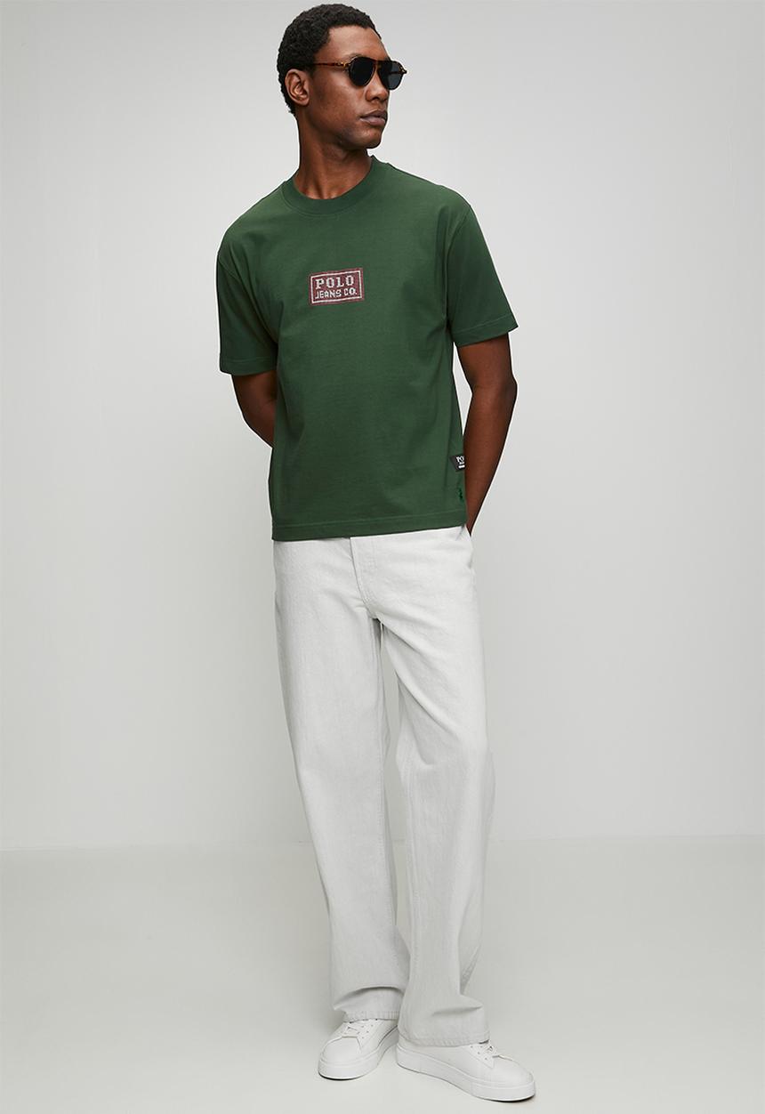 POLO - Mens pjc pixel logo tee - green
