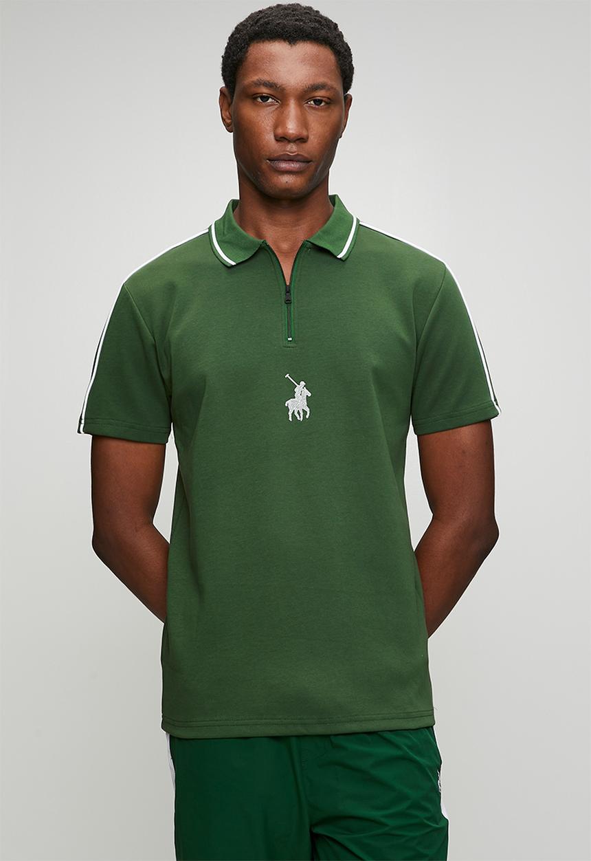 POLO - Mens sport short sleeve golfer - Green
