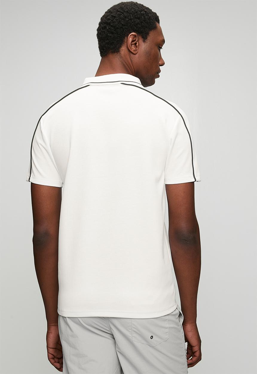 POLO - Mens sport short sleeve golfer - White