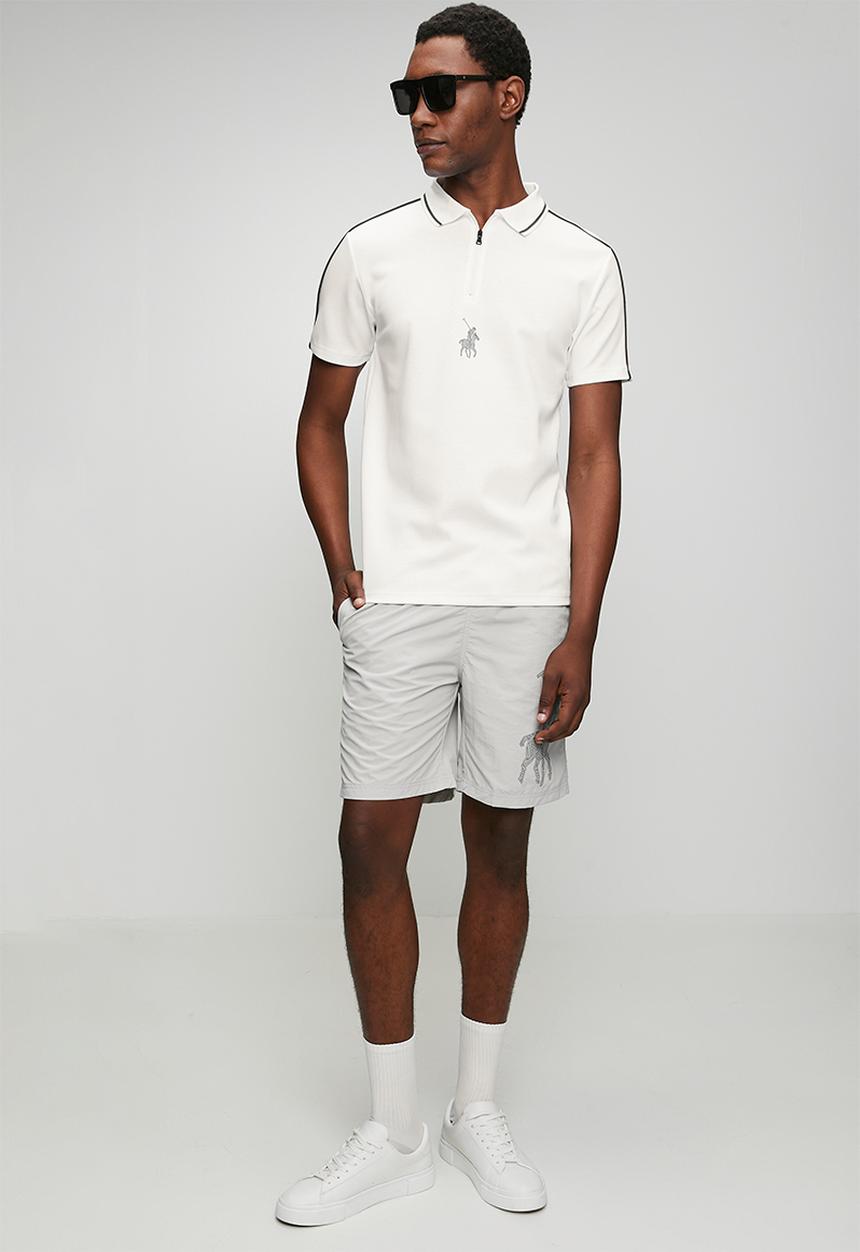 POLO - Mens sport short sleeve golfer - White