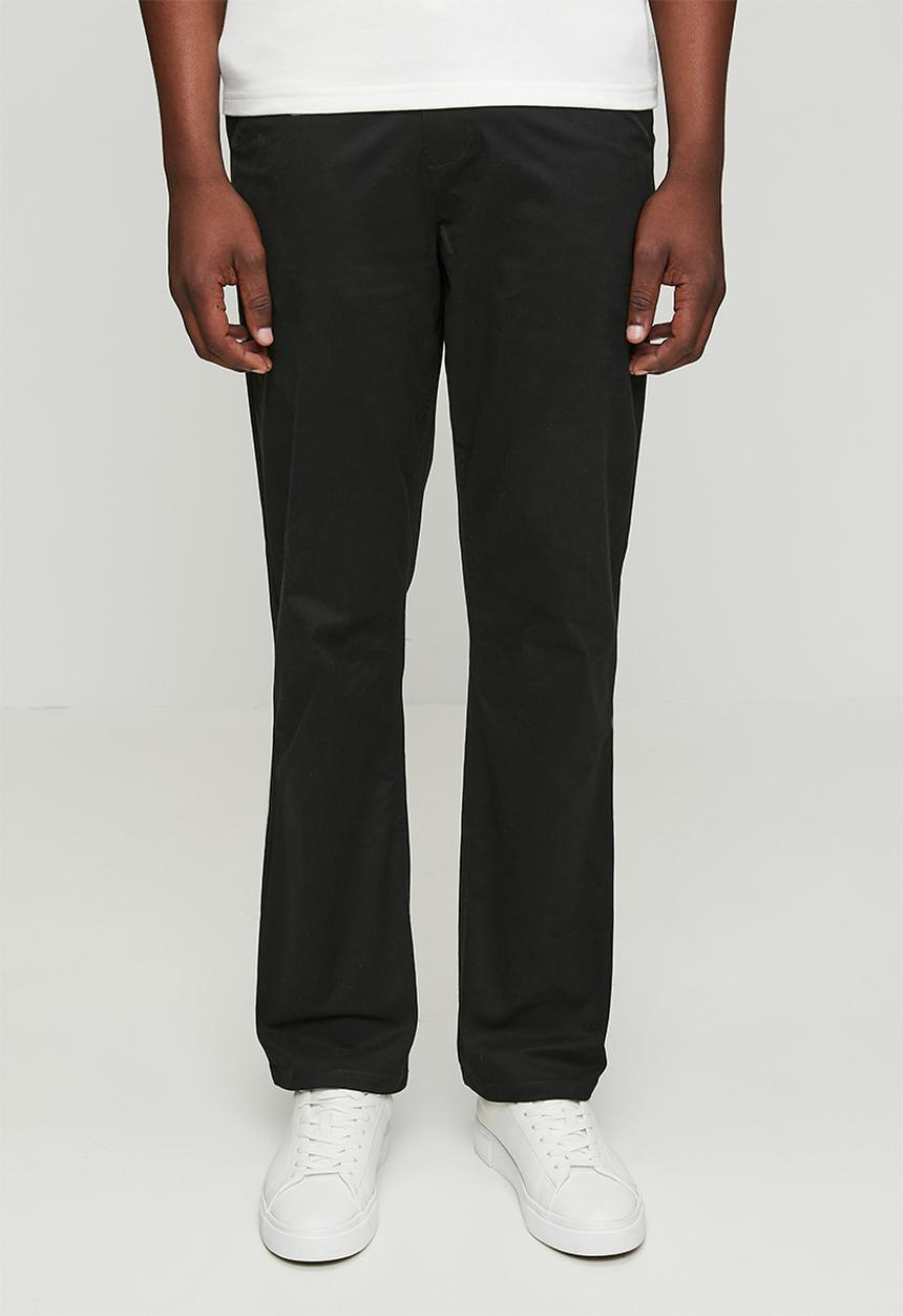 POLO - Mens essential relaxed leg chino - black
