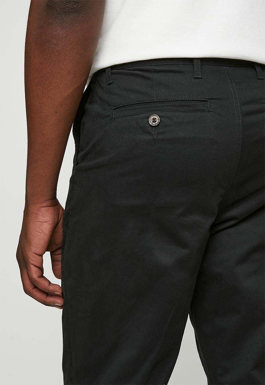 POLO - Mens essential relaxed leg chino - black