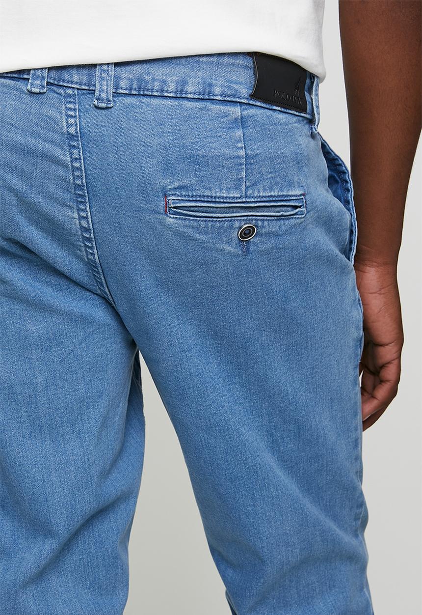POLO - Mens slim original fit ¼ slant denim - blue