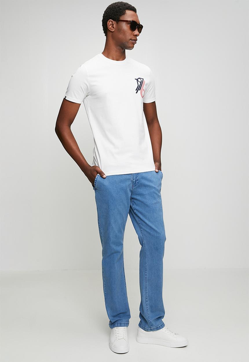 POLO - Mens slim original fit ¼ slant denim - blue