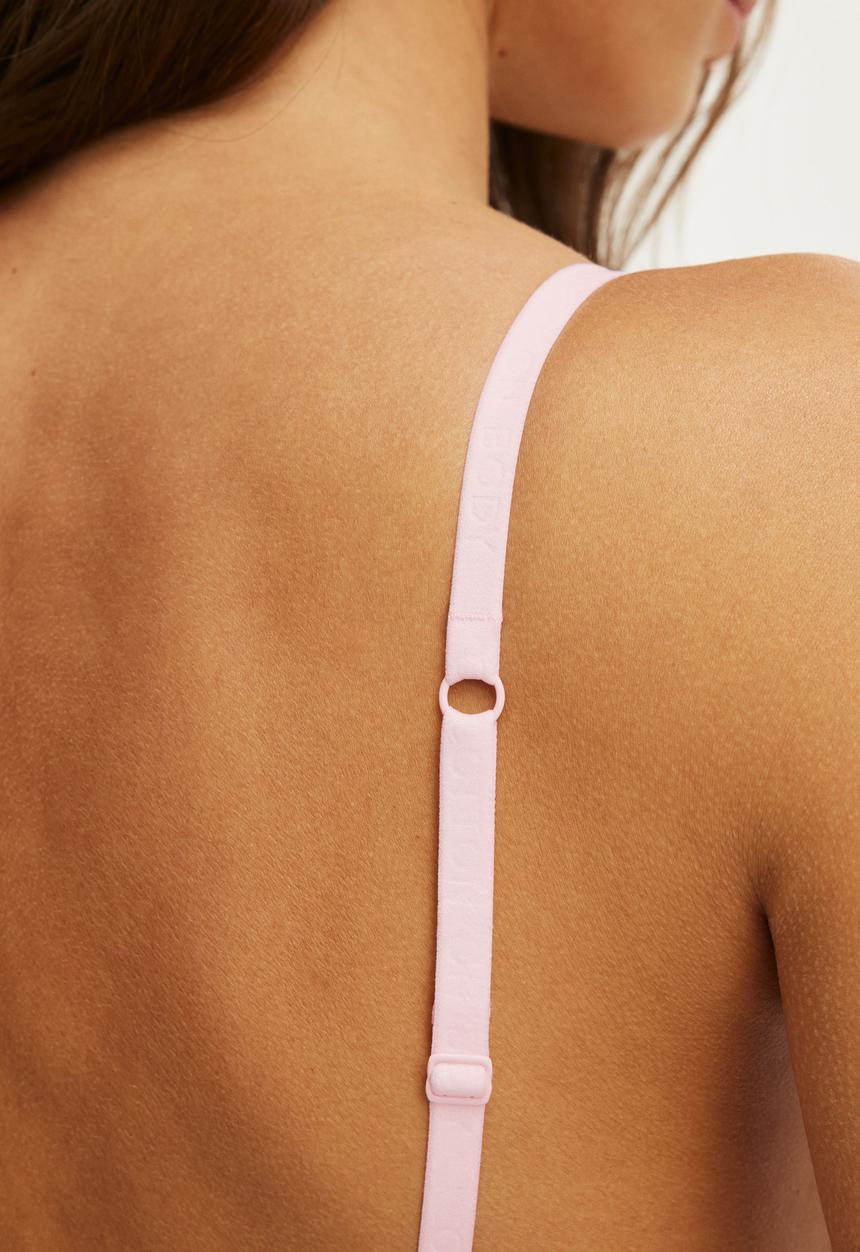 Cotton On - Branded cotton tiny bralette - pink kiss