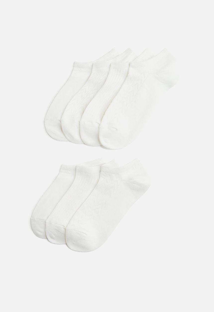 H&M - 7-Pack trainer socks - white