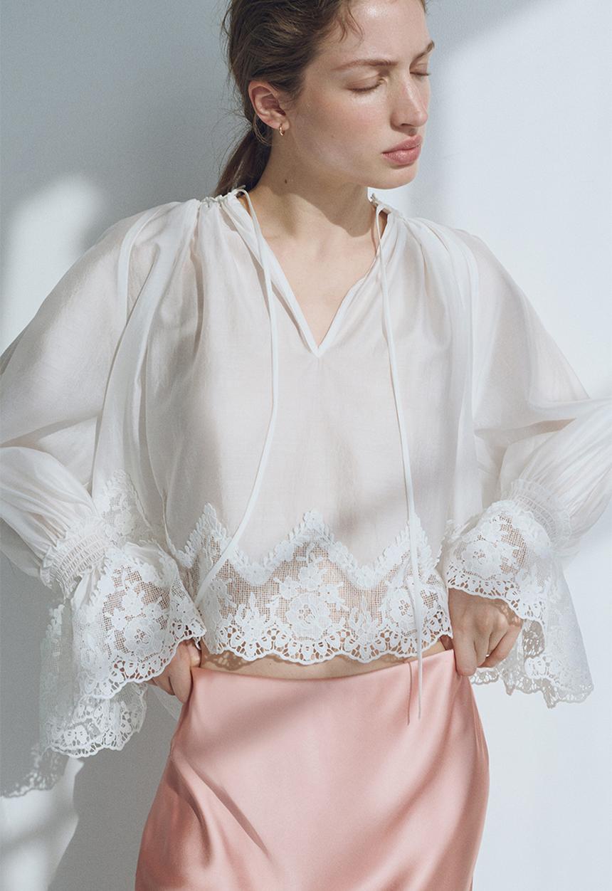 H&M - Midi skirt - light pink