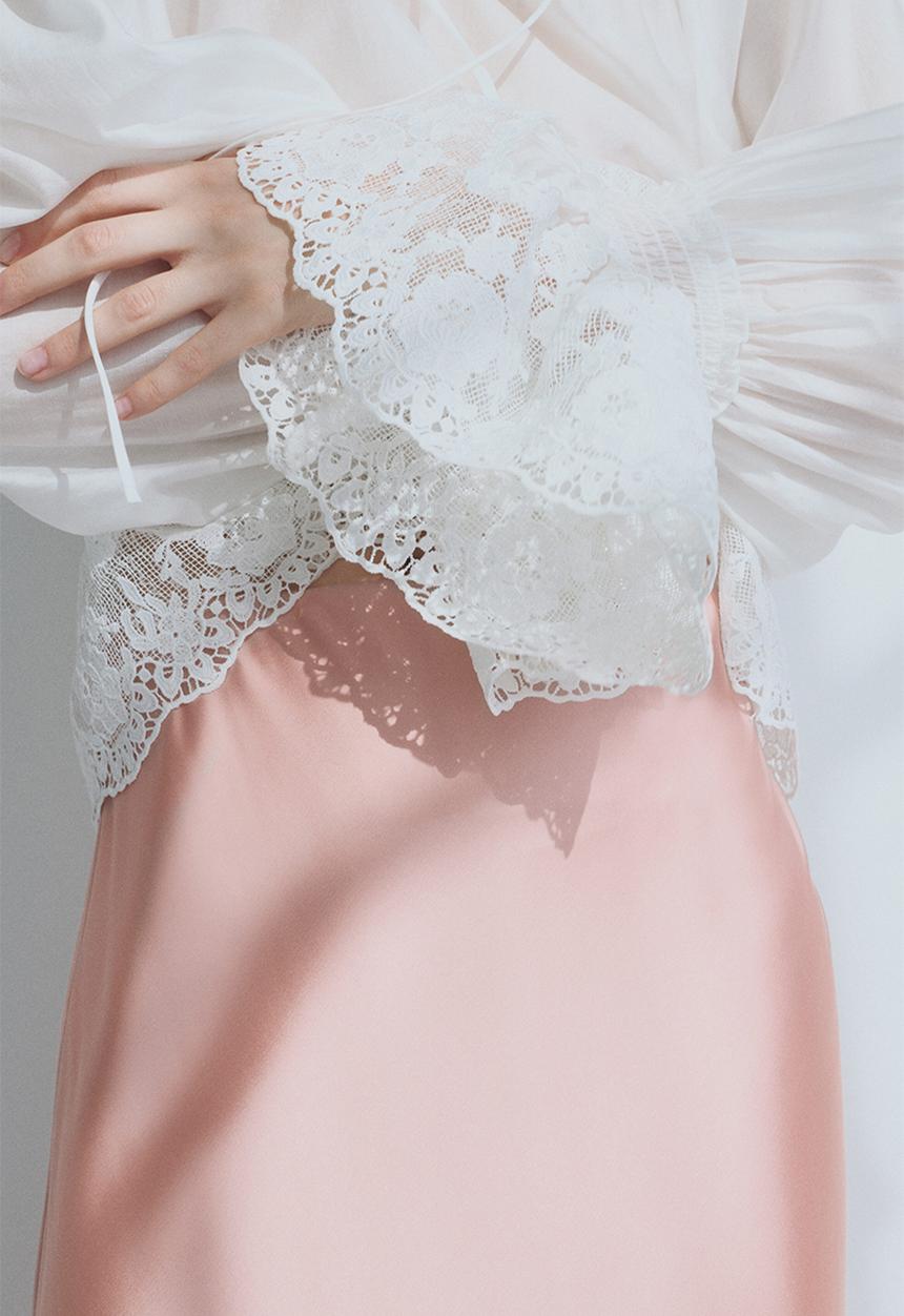 H&M - Midi skirt - light pink