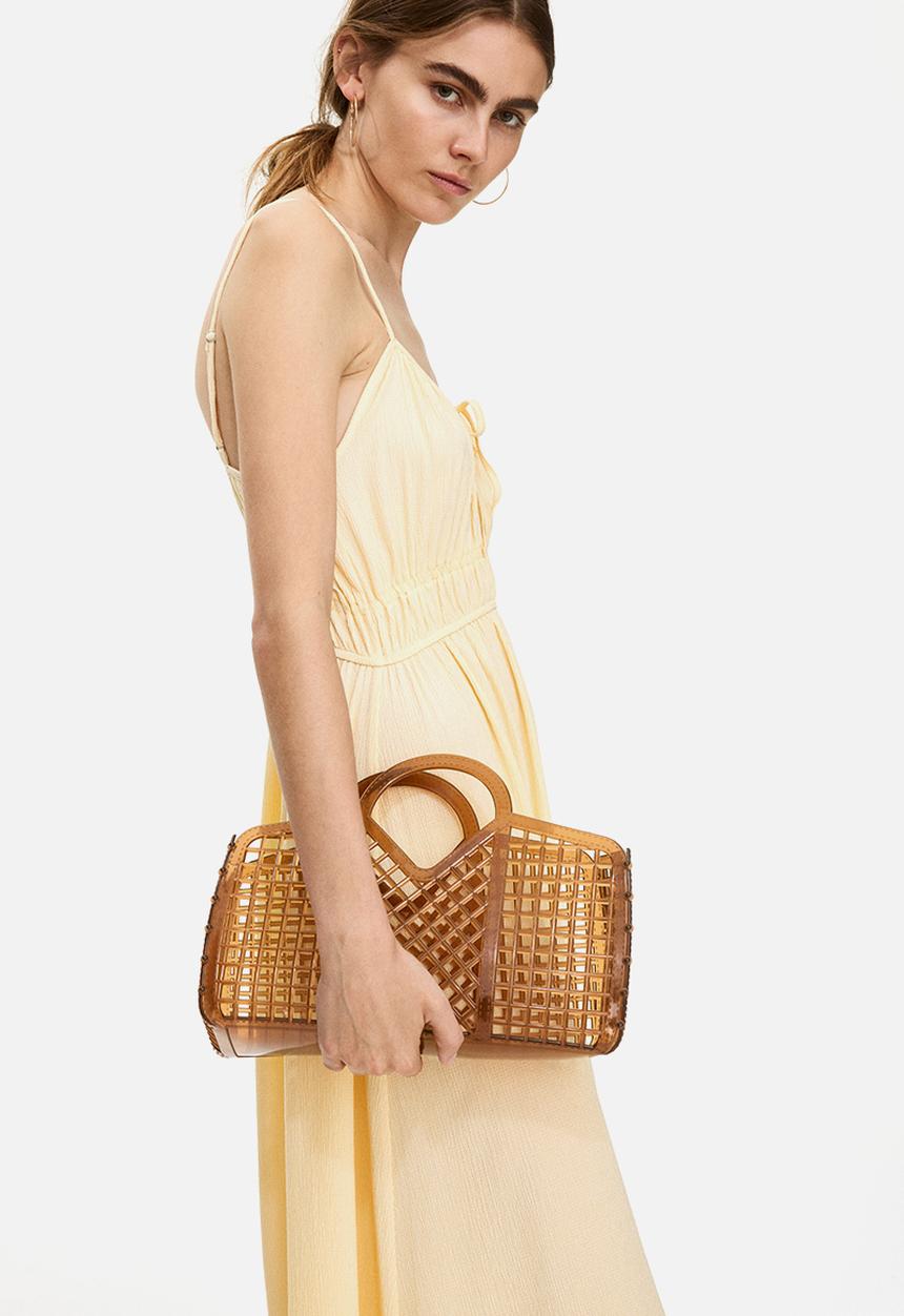 H&M - Crinkled jersey dress - yellow