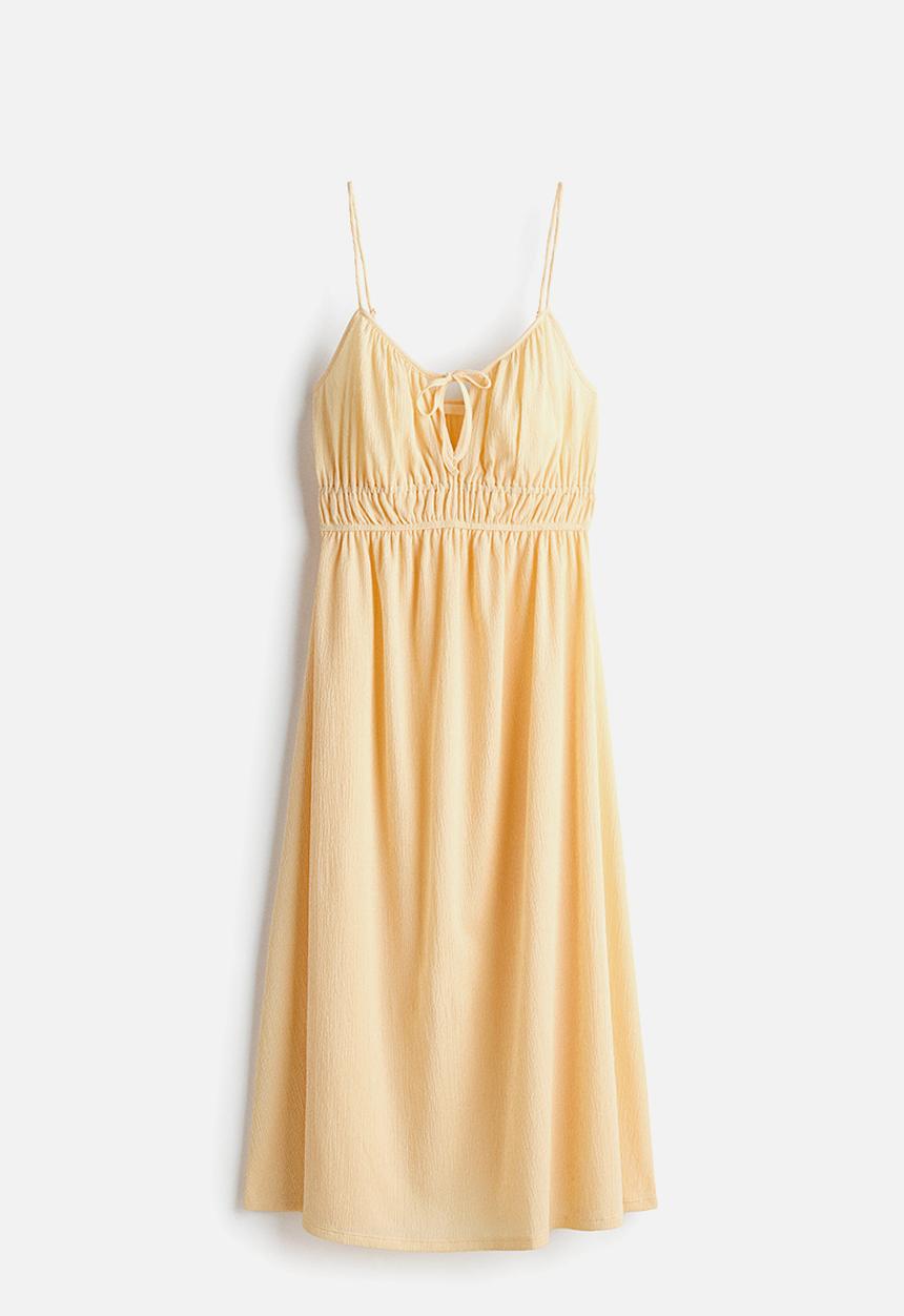 H&M - Crinkled jersey dress - yellow