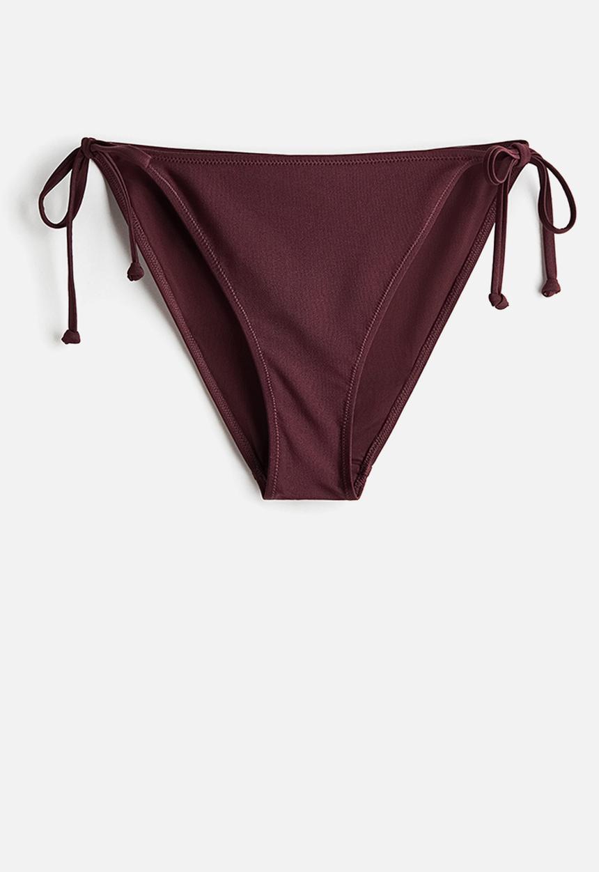 H&M - Tie tanga bikini bottoms - plum purple