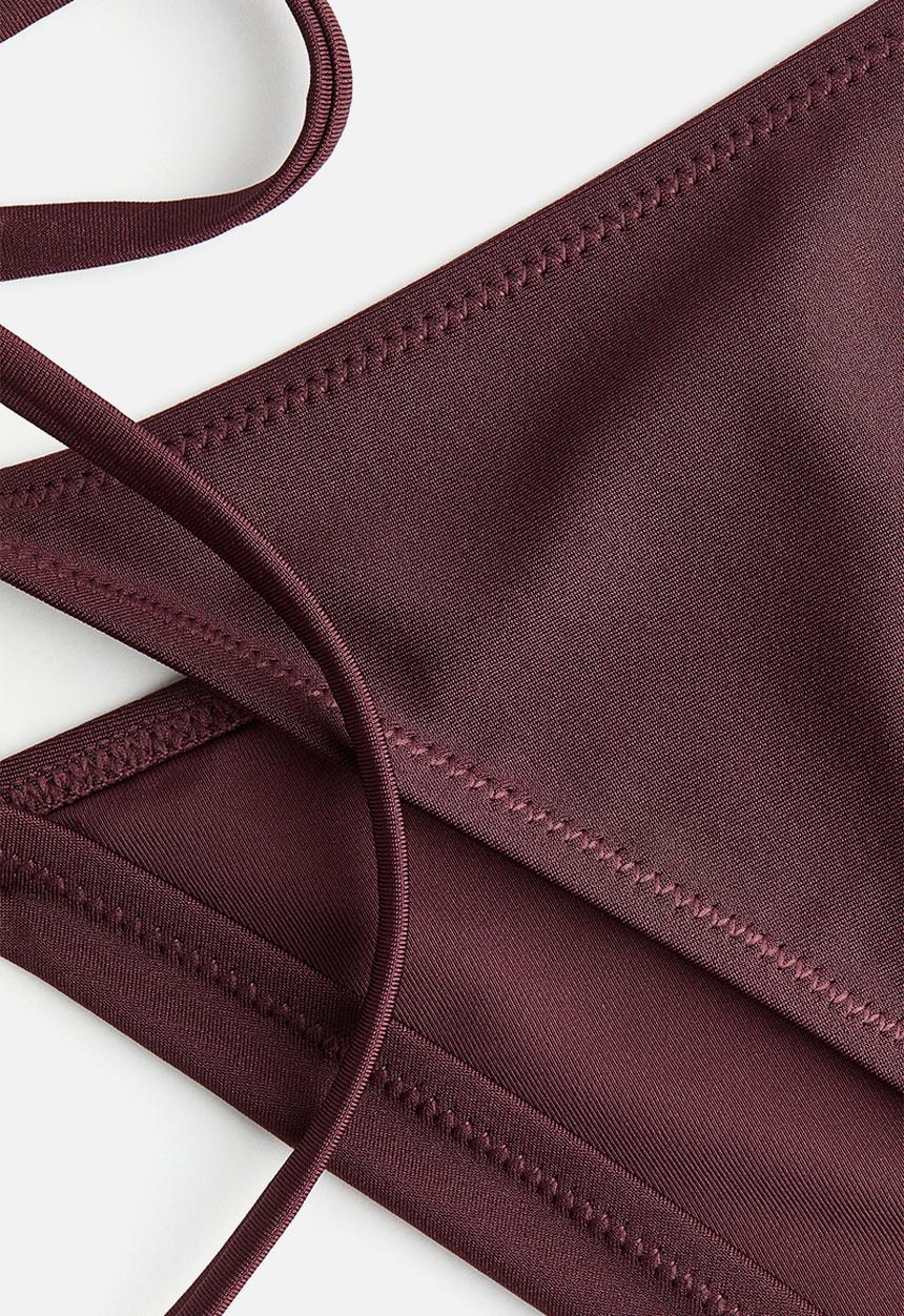H&M - Tie tanga bikini bottoms - plum purple