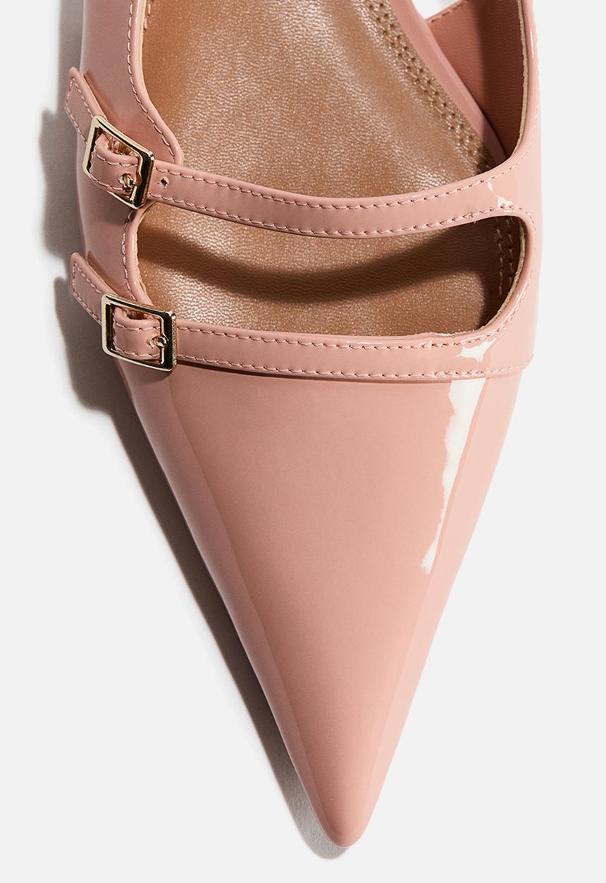 H&M - Patent slingbacks - peach pink