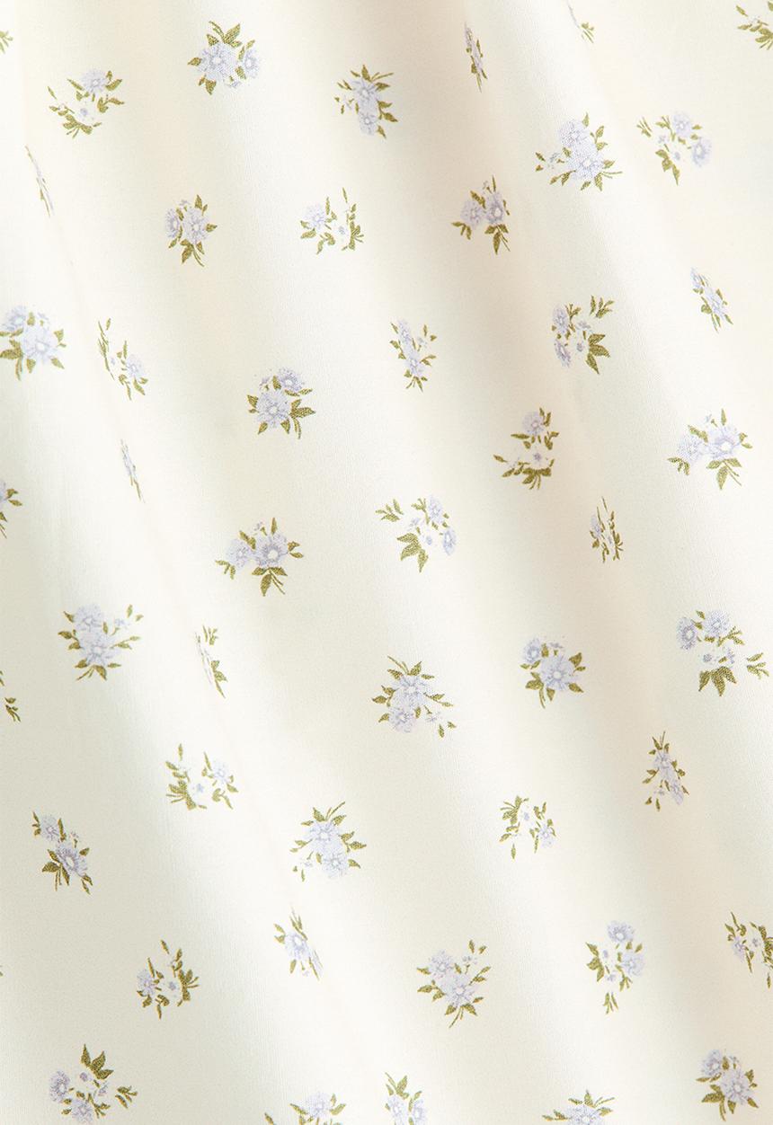 H&M - Tie-strap cotton dress - cream/floral