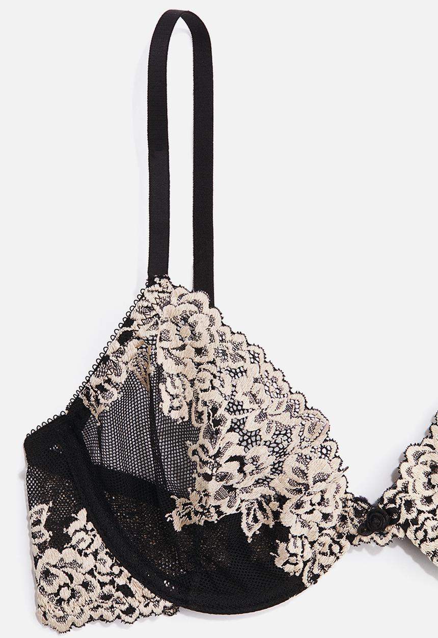 H&M - Underwired lace bra - black/cream