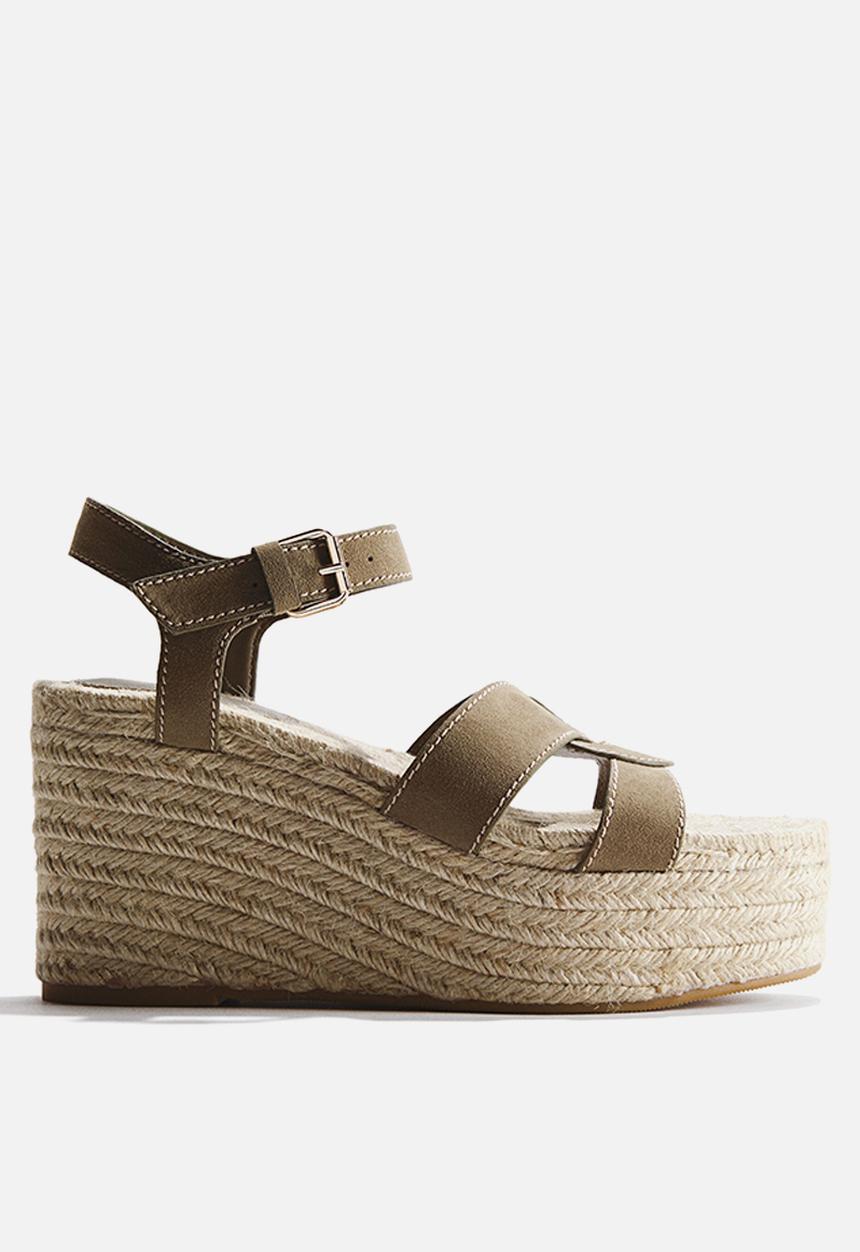 H&M - Wedge-heeled espadrilles - khaki green