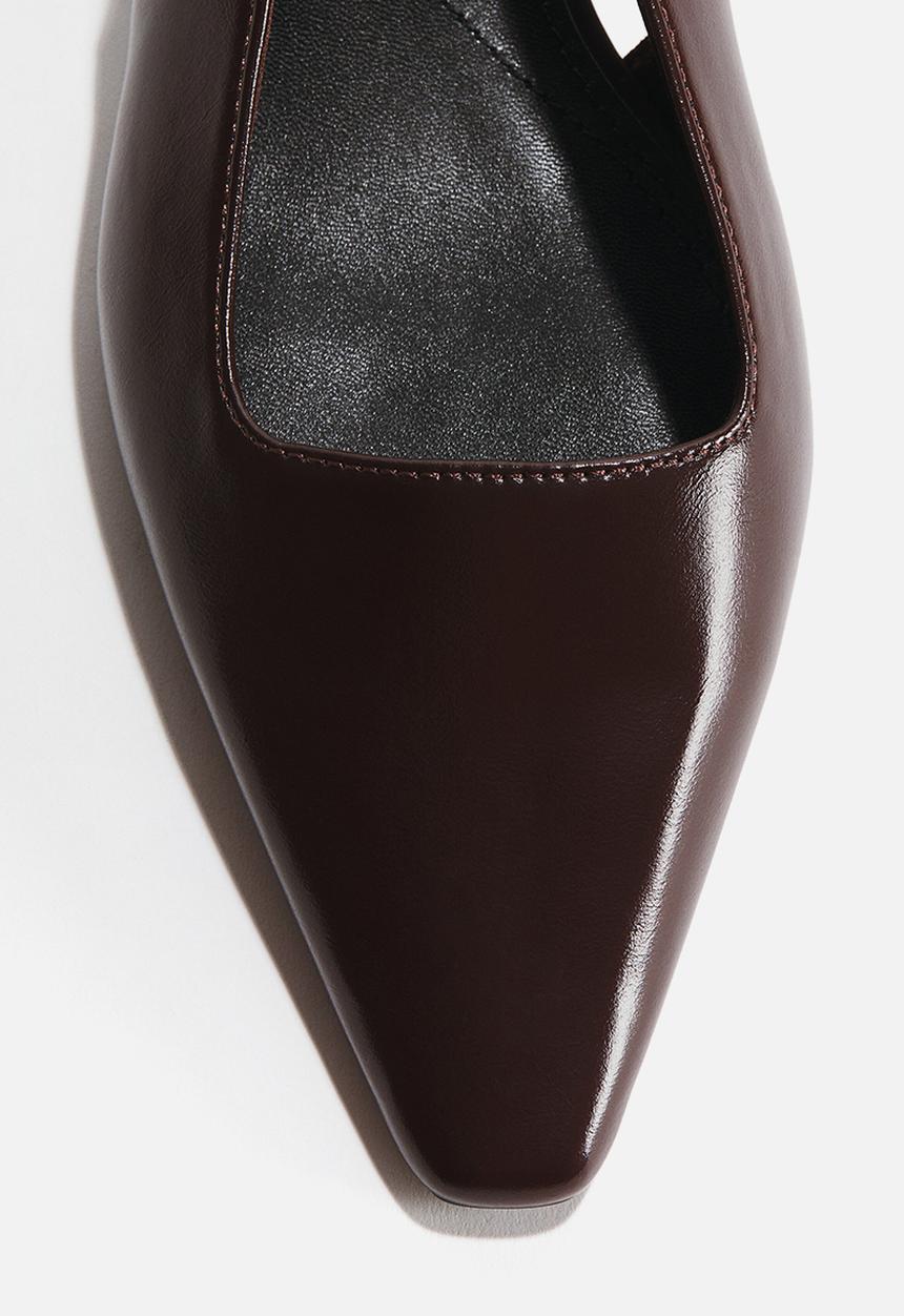 H&M - Kitten-heeled slingbacks - dark brown