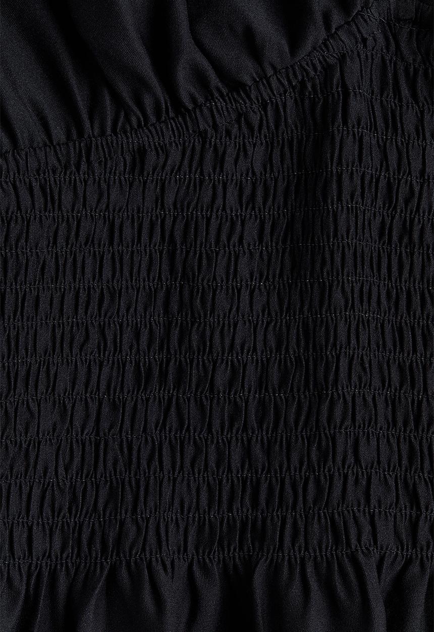 H&M - Smocked top - black