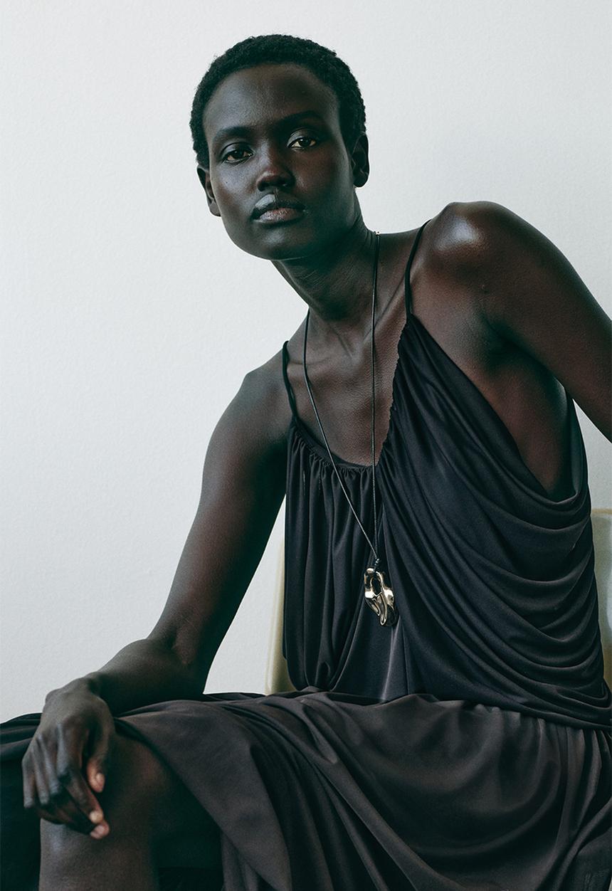 H&M - Draped strappy top - dark brown