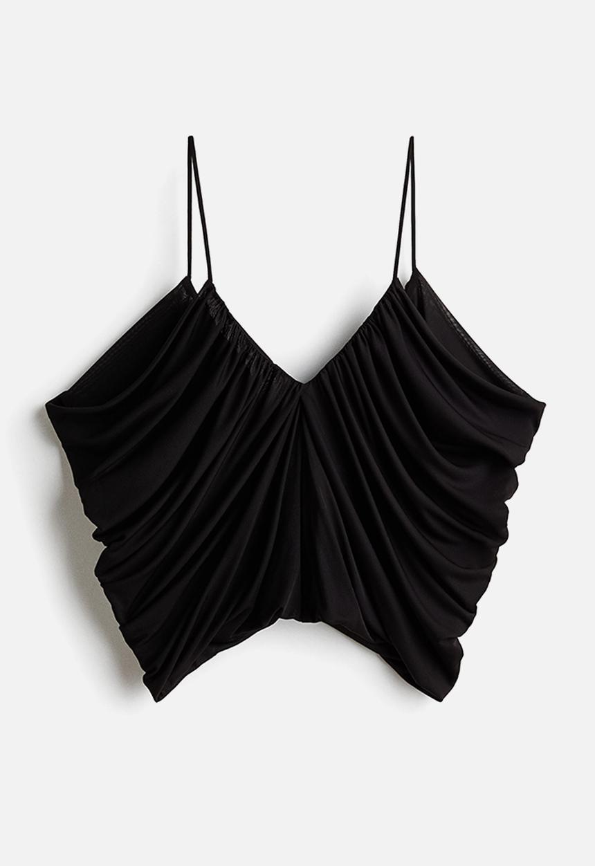 H&M - Draped strappy top - dark brown