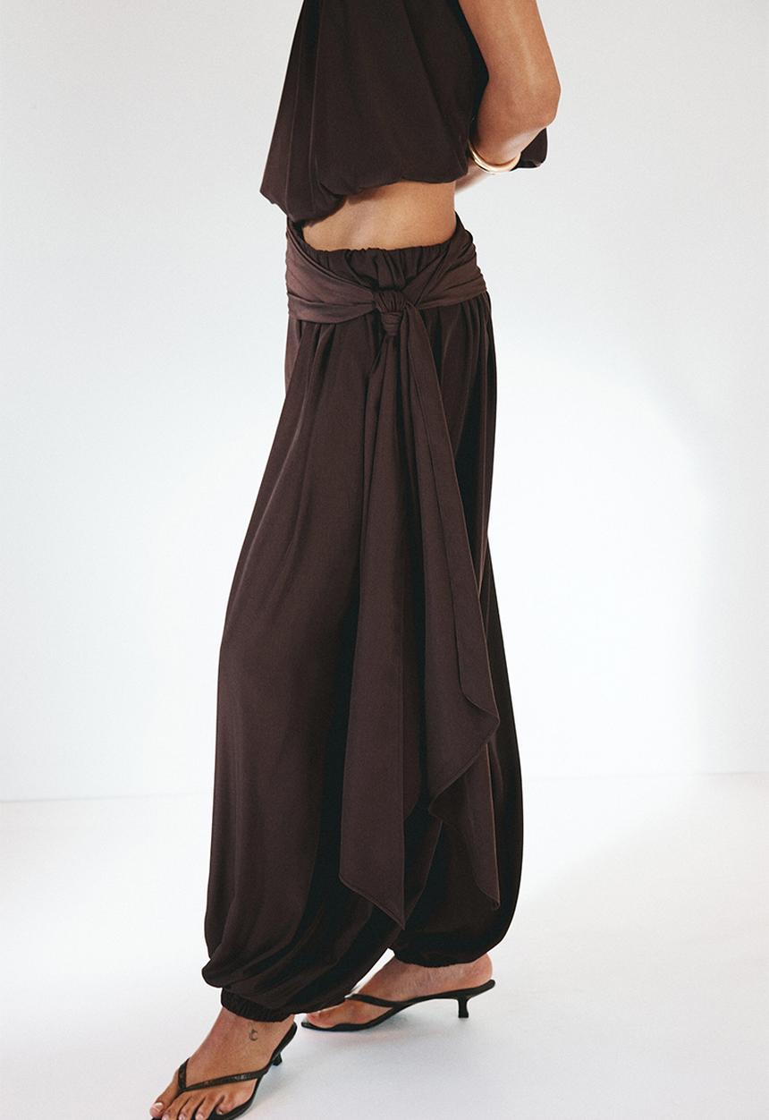 H&M - Balloon trousers - dark brown