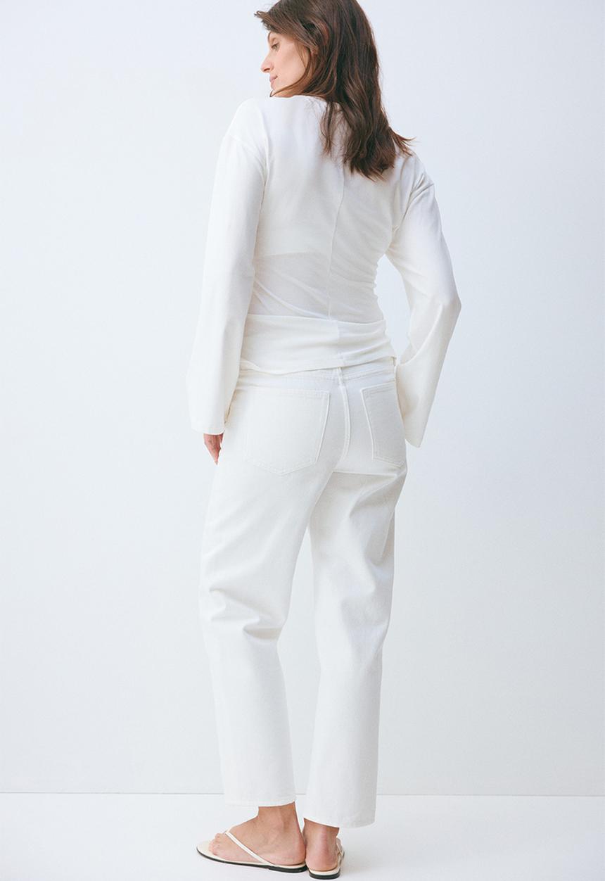H&M - Mama straight ankle jeans - white