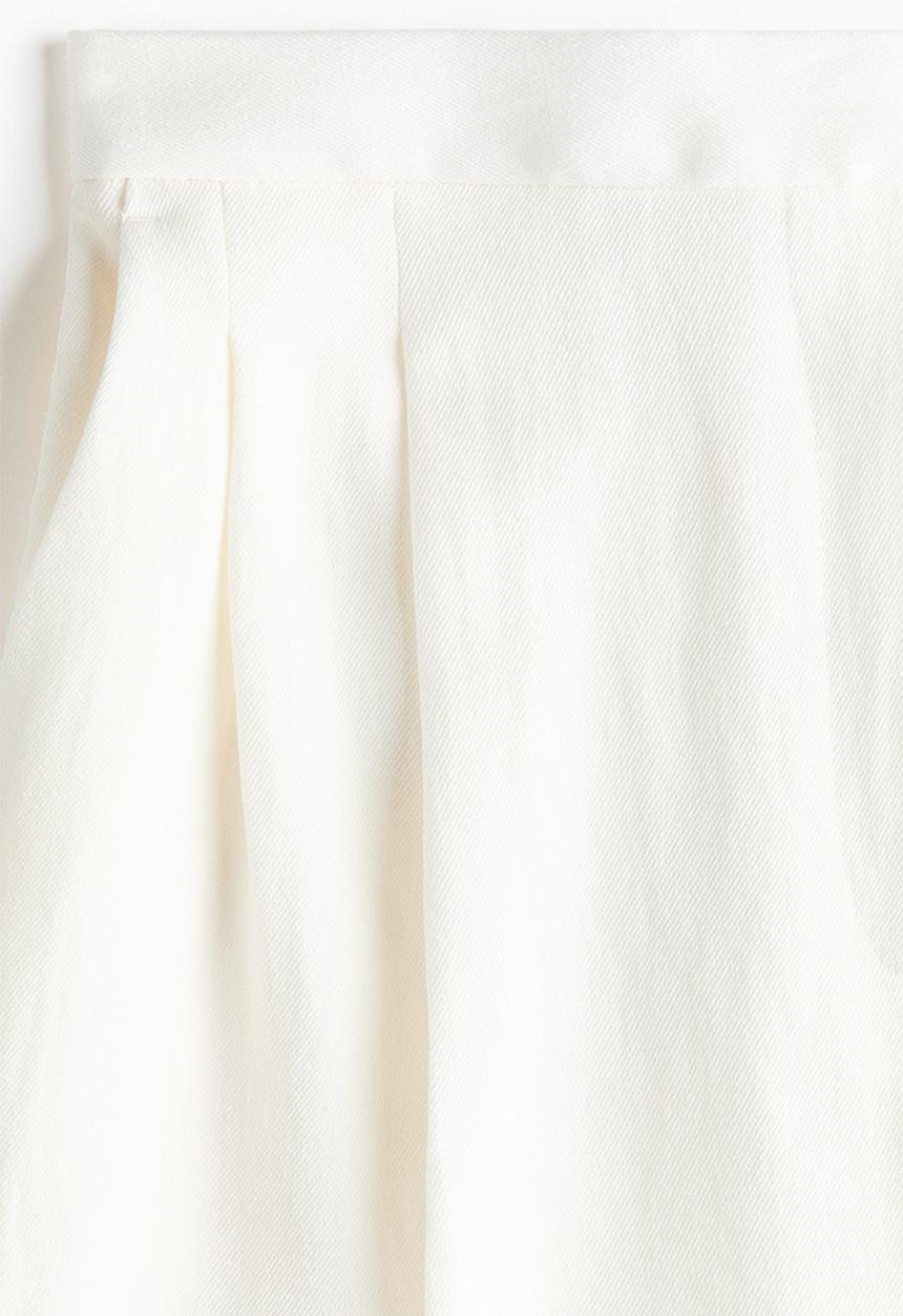 H&M - Wide tailored trousers - ivory