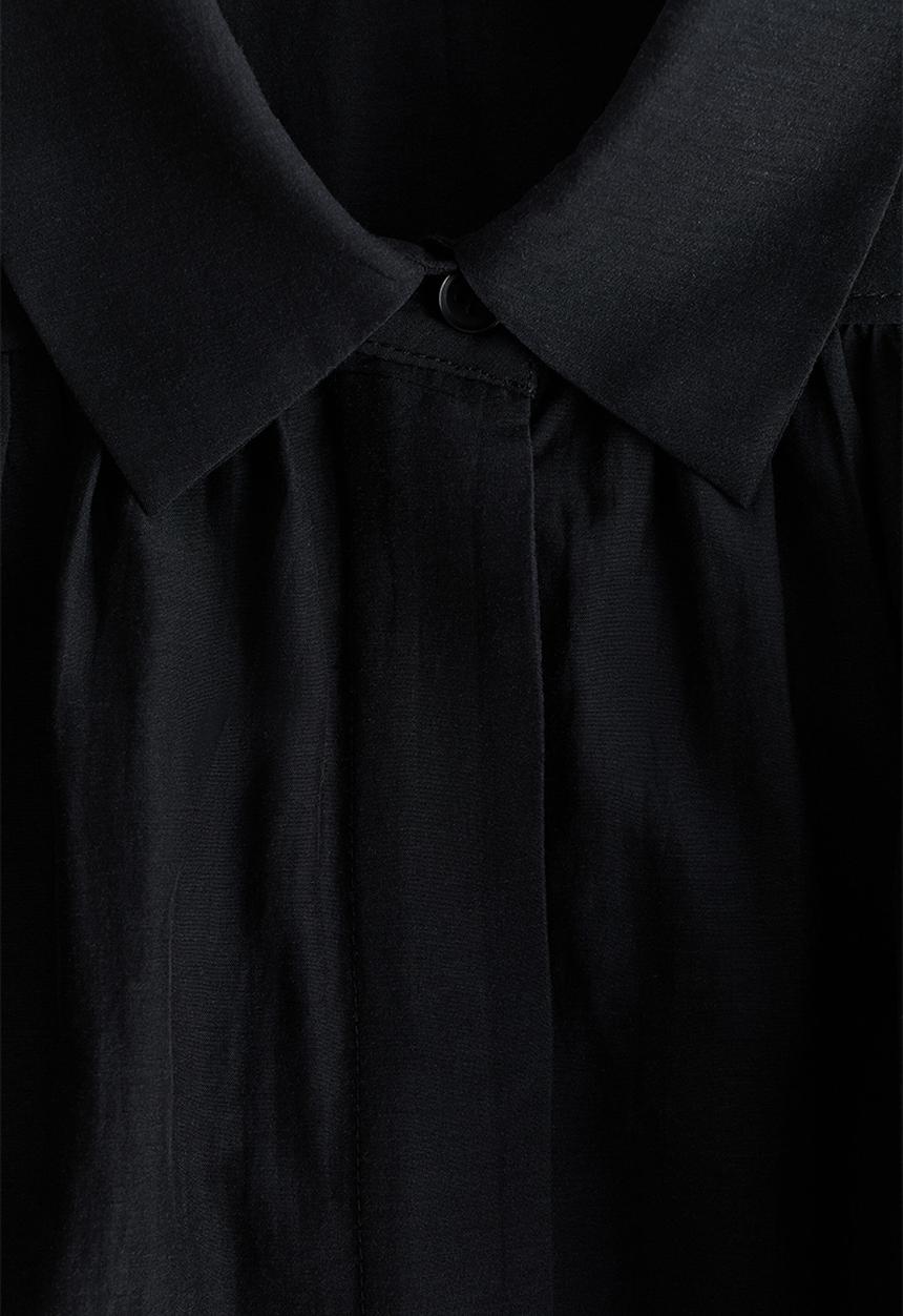 H&M - Gathered blouse - black