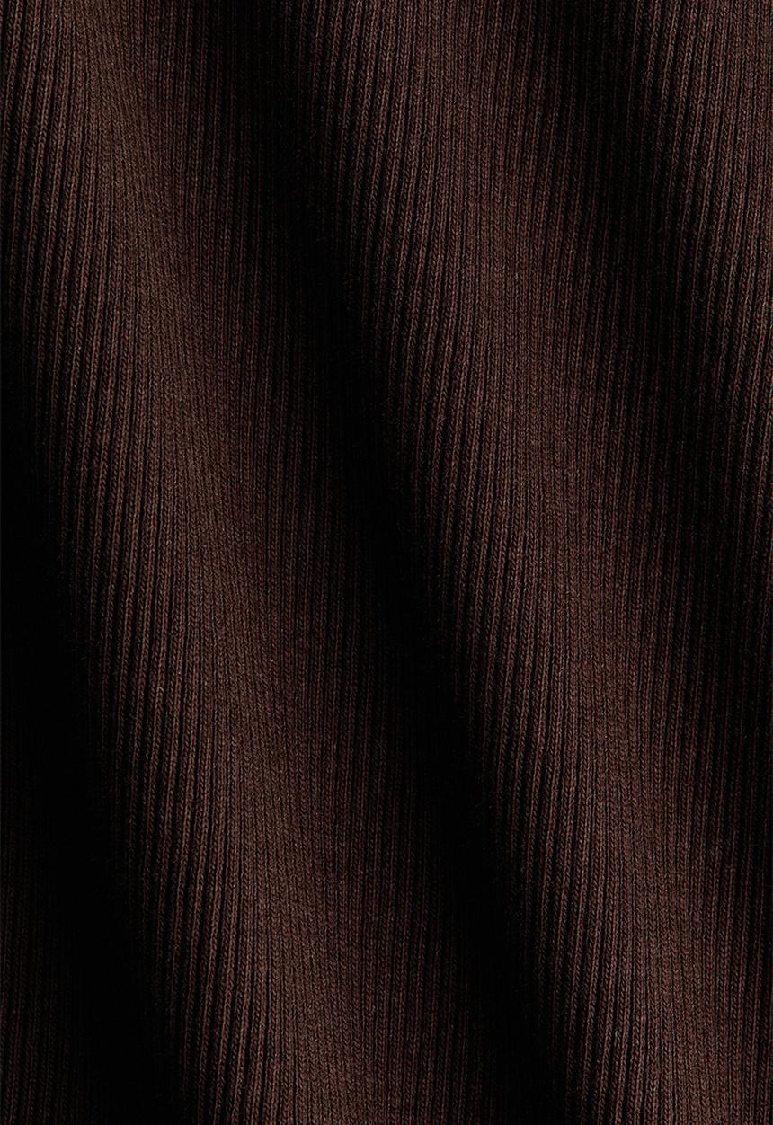 H&M - Ribbed v-neck vest top - dark brown