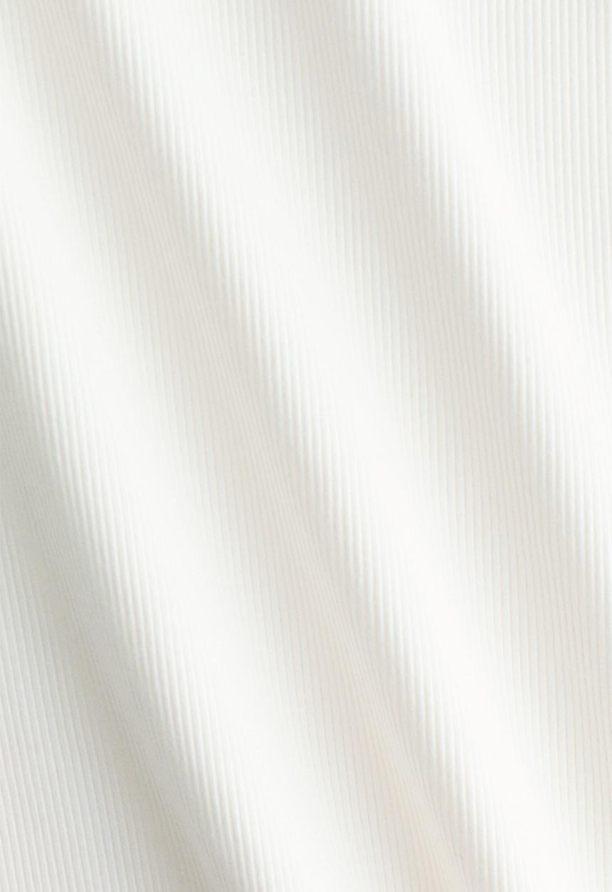 H&M - Ribbed v-neck vest top - cream