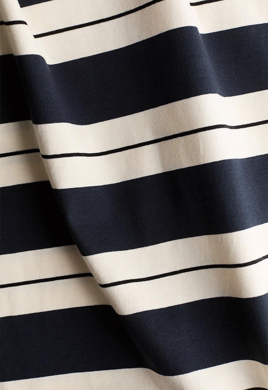 H&M - Long T-shirt dress - navy blue/striped