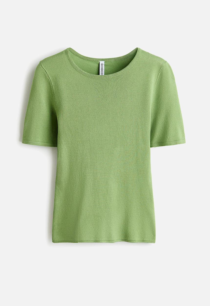 H&M - Fine-knit T-shirt - green
